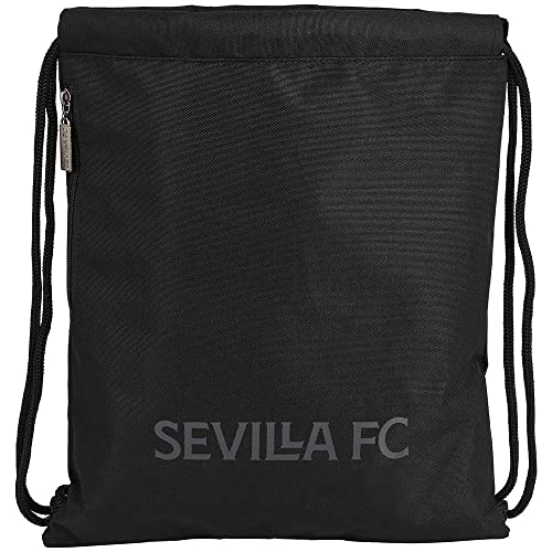 Safta Sevilla, Sacco Sportivo Chiusura Con Lacci Di Siviglia Fc Teen, 350 X 450 Mm Unisex-Bambini E Ragazzi, Nero, Estándar