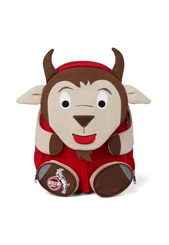 Affenzahn Hennes Geißbock (Fc Köln) - Zaino Per L'Asilo Bambini Unisex, Rosso, 20 X 31 X 12 Cm -