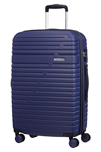American Tourister Aero Racer, Bagaglio A Mano 4 Ruote Donna, Blue (Nocturene Blue)