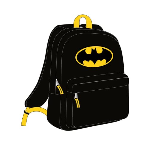 Cerdá Life'S Little Moments Mochila Escolar De Batman Para Adolescentes Con 2 Compartimentos, Espalda Ergonómica Y Asas Ajustables, Material Unisex Ni