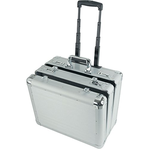 Alumaxx Multifunktions - Koffer Challenger, Businesstrolley Aus Aluminium, Alu Trolley, Pilotenkoffer 45 Cm, 21 Liters, Argento (Silber)