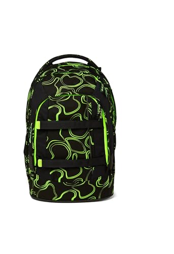 Satch Black Neon Green - Zaino Per Bambini Bambini Unisex, Green Supreme - Schwarz, Einheitsgröße - Sat-Sin-001-9Sg