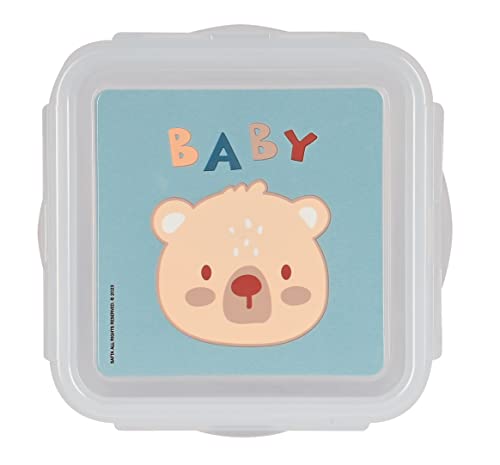 Safta - Contenitore Per Il Pranzo, Porta Cibo, Qualità E Massima Resistenza, Ricreo, 13 X 13 X 7,5, Colore Blu Pastello, Blu Pastello, Estándar, Casua
