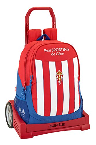 Zaino Schienale Ergonomico Real Sporting De Gijon Con Trolley Safta Evolution