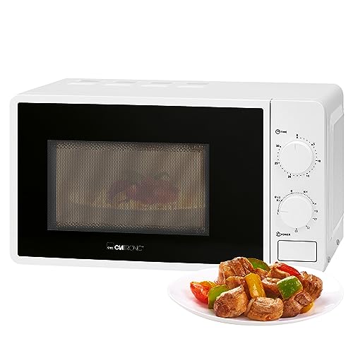 Clatronic Mwg 792 - Forno A Microonde Con Grill, 700 W, Potenza Grill 800 W, Timer Da 30 Minuti Con Segnale Finale, Illuminazione Camera Da Letto, Bia