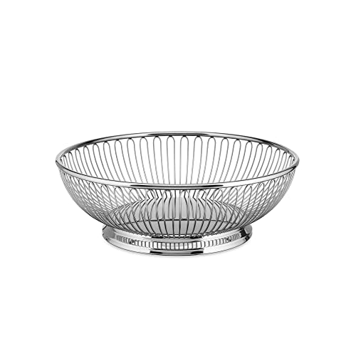 Alessi 826/24 - Cestino Centrotavola A Filo Di Design In Acciaio Inossidabile 18/10, Lucido