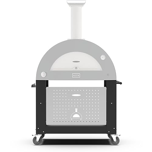 Alfa Forni Carrelli Per Barbecue E Affumicatori Della Marca Modello Base 3 Pizze Moderno Nero