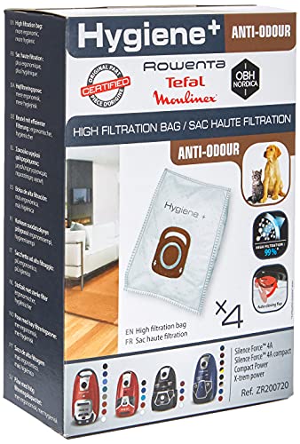 Rowenta Zr200720 - Sacchetti Aspirapolvere Hygiene +, 4 Pezzi