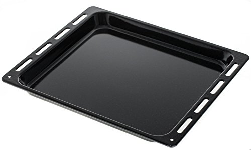Candy 42807319 Teglia Da Forno Smaltata, Accessorio Originale, Vassoio D'Appoggio, Rettangolare, Smaltata, 37X44,5X3 Cm, Nero