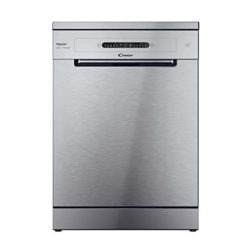 Candy Rapidó Cf 4E7L0X Lavastoviglie, 14 Coperti, Maxi Tub E Maxi Ladle, Wi-Fi + Ble, Connesso, 5 Programmi, Classe E, 59,7X59,8X81,8 Cm, Inox
