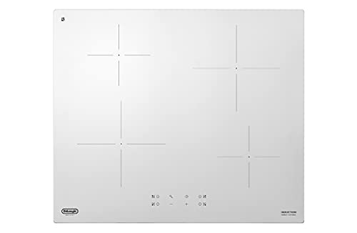 Delonghi Pib 62 Piano Cottura Induzione 60 Cm 4 Zone Timer Touch Control Vetro Bianco