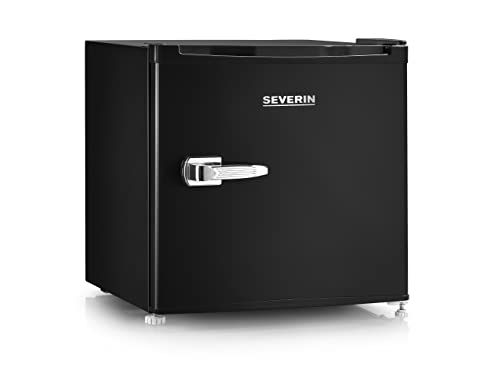 Severin Mini Frigo/Congelatore Retrò (31 L), Mini Frigo Con Controllo Flessibile Della Temperatura, Frigorifero Da Tavolo, Nero, Gb 8880