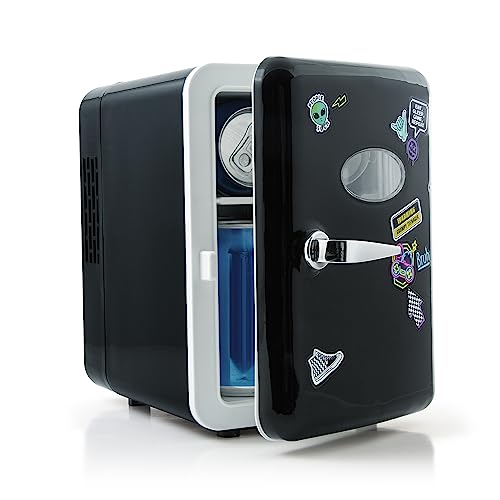 Canal Toys So Chill Black, 4L, Cavo, Utilizzare Mini Frigo, Giocatori, Studenti, Viaggi A Casa/Auto/Hangouts + Altro, Alimentazione Usb, Adesivi Inclu