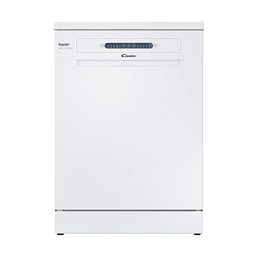 Candy Rapidó Cf 3E9E0W Lavastoviglie, 13 Coperti, Maxi Tub E Maxi Ladle, 5 Programmi, Partenza Ritardata, Classe E, 59,7X59,8X85,0 Cm, Bianco