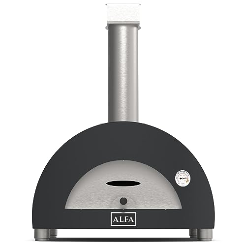 Alfa Forni Barbecue A Carbonella Marca Moderno Modello 1 Pizza Legna Ardesia Grigio