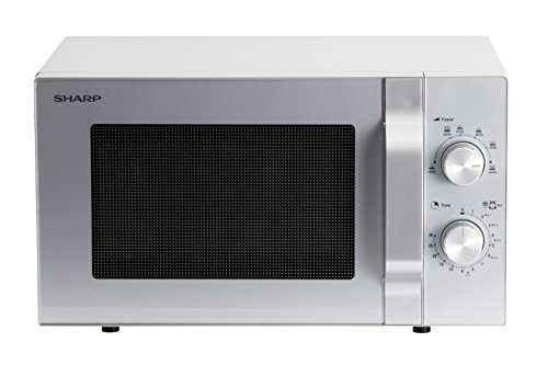 Sharp R204S - Forno A Microonde, 20 L, 800 W, 6 Livelli Di Potenza, Timer Da 30 Minuti A 00 Secondi, Scongelamento Con Pesi, Piatto Girevole In Vetro