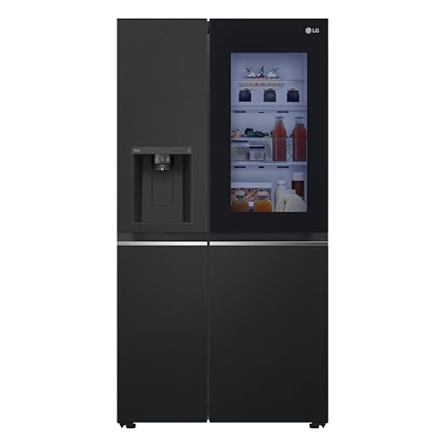 Lg Gsgv81Epll Frigorifero Americano Side By Side Instaview, 635L, Frigorifero Total No Frost, Wi-Fi, Door & Linear Cooling, Dispenser Acqua E Ghiaccio