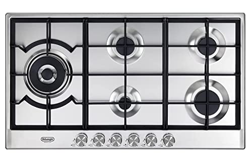 Delonghi Nsl 590D X Piano Cottura Nuovo Modello 5 Fuochi 90 Cm Griglie Ghisa Inox