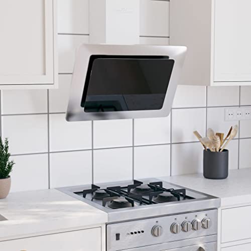 Vidaxl Cappa A Parete 60 Cm In Acciaio Inox E Vetro Temperato Argento