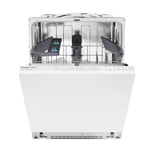 Candy Rapidò Ci 3E7L0W, Lavastoviglie Integrabile 60 Cm, 13 Servizi, Digitale, Wi-Fi, 5 Cicli, Speciale 49´, Indicatore Tempo E Sale, 43Db, Altezza Ce