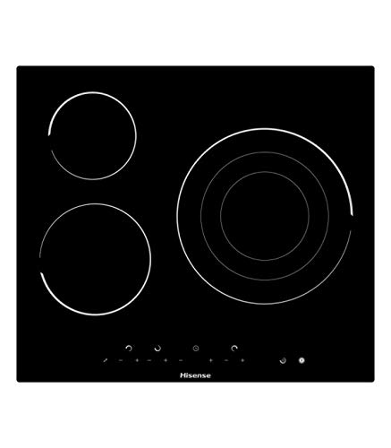 Hisense E6322C Hobs Negro Integrado 59 Cm Cerámico 3 Zona(S)