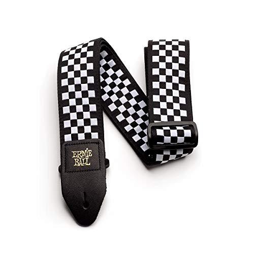Ernie Ball, Tracolla Con Motivo A Quadri Bianco E Nero