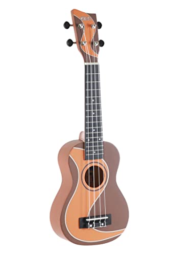 Gewa Ukulele Soprano Manoa W-So-Br Soprano Muddy Roads Con Gig Bag