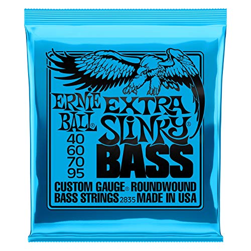 Ernie Ball, Extra Slinky Accordatura Al Nickel, Corde Per Basso Elettrico, Diametro 40-95