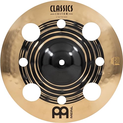 Meinl Cymbals Classics Custom Dual Piatto Trash Splash Con Fori 12 Pollici (30,48Cm) Per Batteria - Bronzo B12, Finitura Scura E Brillante - Prodotto