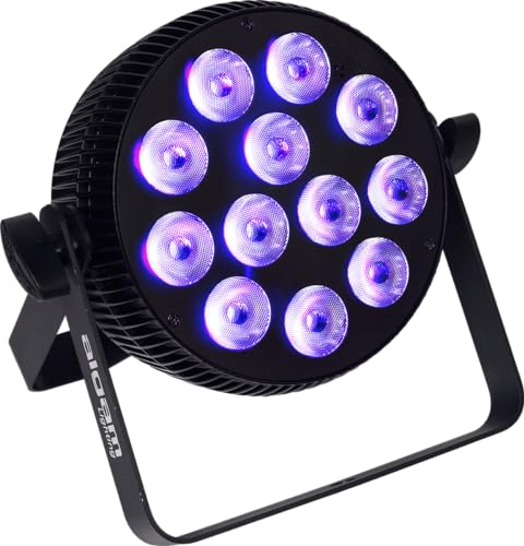 Algam Lighting - Slimpar 1210 Hex - Proiettore Led - 12 X Led 10W Rgbw, Ambra E Uv - Ip20-225 X 70 X 220 Mm