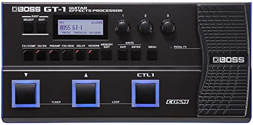 Boss Processore Di Effetti Per Chitarra Gt-1, Nero (Confezione Da 1)