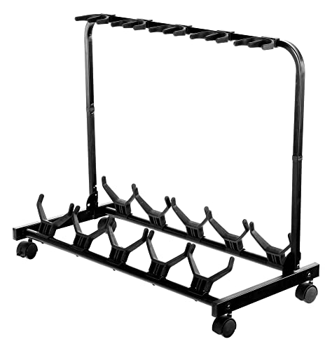 Rocktile Multistand Per 5 Chitarre Con Ruote Per Chitarre Elet./Acustiche