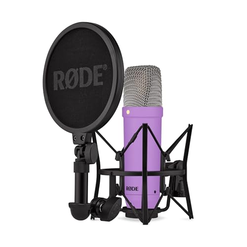 Røde Nt1 Signature Series Microfono A Condensatore A Grande Diaframma Con Shock Mount, Filtro Antipop E Cavo Xlr Per Produzione Musicale, Registrazion