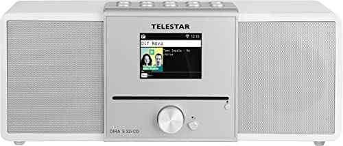 Telestar Dira S 32I Cd – Radio Internet/Dab+ Digitale (Stereo, Fm/Dab/Dab+, Lettore Cd, Wlan, Lan, Bluetooth, Streaming (Amazon Music, Napster Uvm.),