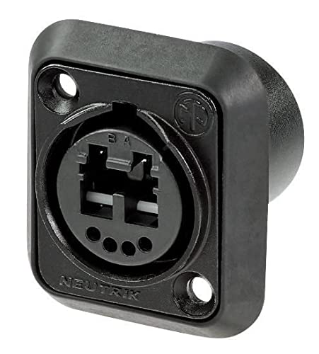 Neutrik No2-4Fdw-A Opticalcon Duo Advanced Chassis Connector, Corpo Nichel, Ip65