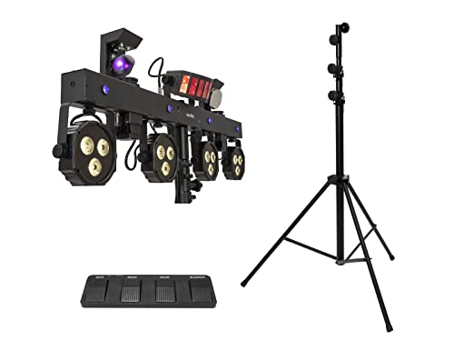 Eurolite Set Led Kls Scan Next Fx Compact Light Set + Interruttore A Pedale + Supporto In Acciaio