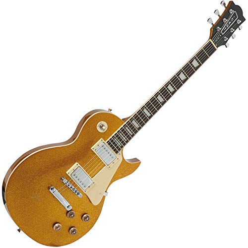 Eko Vl480S Gold Sparkle Chitarra Elettrica Les Paul
