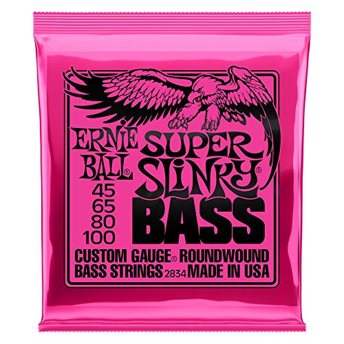 Ernie Ball, Super Slinky Accordatura Al Nickel, Corde Per Basso Elettrico, Diametro 45-100