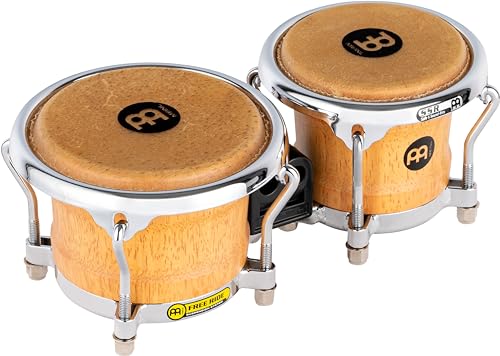 Meinl Percussion Fwb100Snt-M, Mini Bonghi In Legno, Serie Free Ride, Diametro Macho 8.89 Cm, 3.5", Diametro Hembra 10.80 Cm, 4.25", Marrone (Super Nat
