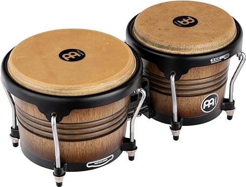 Meinl Percussion Fwb190Atb-M, Bonghi In Legno, Serie Free Ride, Diametro Macho 17.15 Cm, 6.75", Diametro Hembra 20.32 Cm, 8", Marrone (Tobacco Burst)