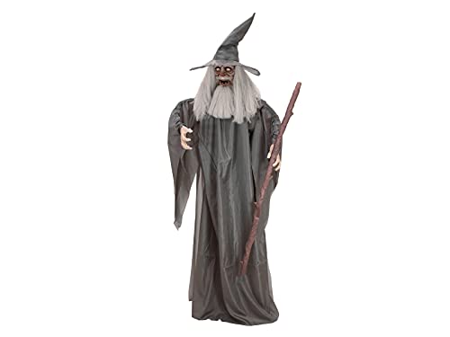 Europalms Statuetta Di Halloween Con Mago Animato, 190 Cm, Personaggio Animato
