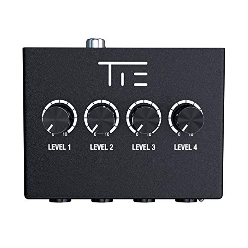 The Tie Studio Headphone Amplifier 4Ch, Amplificatore Per Cuffie (Amplificatore Per Cuffie Stereo A 4 Canali, Compatto E Robusto, Controllo Del Volume