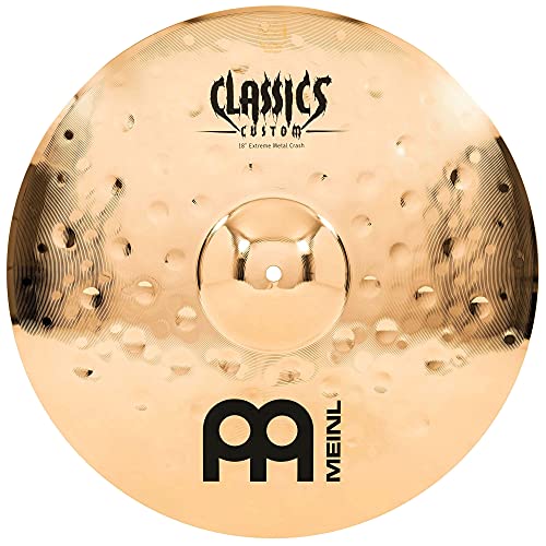 Meinl Cymbals Classics Custom Extreme Metal Piatto Crash 18 Pollici (45,72Cm) Per Batteria - Bronzo B12, Finitura Brillante, Prodotto In Germania (Cc1