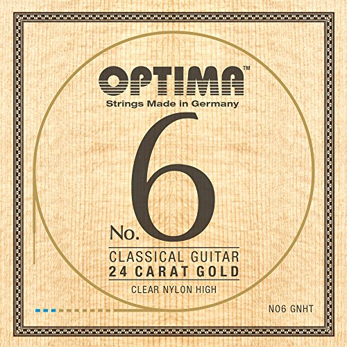 No6.Gnht - Corde Per Chitarra Classica, N. 6, 24 Carati, In Nylon Dorato