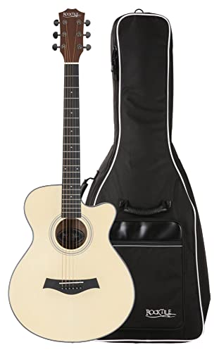 Rocktile Wsd-101C Nt Chitarra Acustica Folk, Concert Set Con Custodia Semirigida