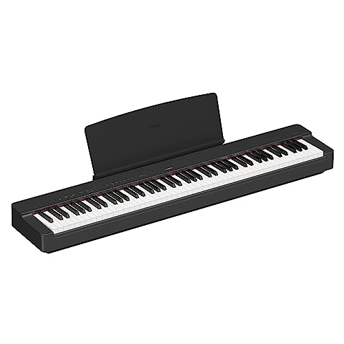 Yamaha P-225 Digital Piano - Pianoforte Digitale Leggero E Portatile, Con Tastiera Graded Hammer Compact, 88 Tasti Pesati E 24 Suoni Di Strumenti, Ner