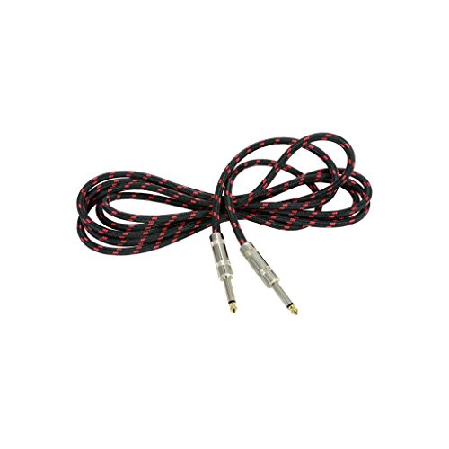 Chord Guinzaglio Per Chitarra Retrò Di Alta Qualità, Nero E Rosso, 3 M