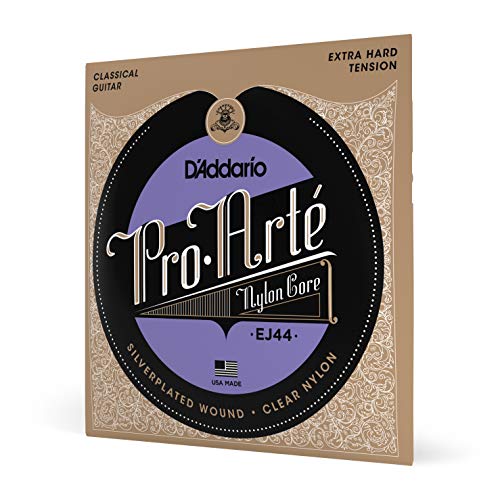 D'Addario Corde Chitarra Classica | Ej44 | Classic Nylon | Corde Per Chitarra Classica | Tensione Extra Forte | 1 Pacchetto
