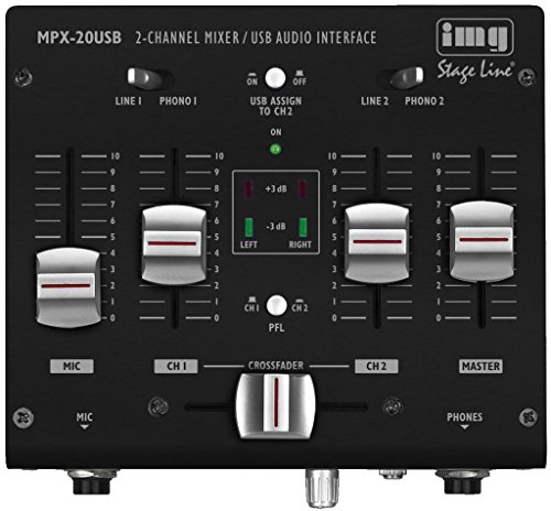 Img Stage Line Mpx-20Usb Stereo Mixer Dj A 3 Canali Con Interfaccia Usb Nero