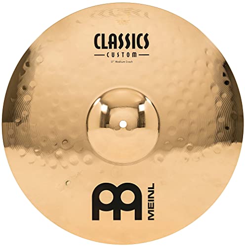 Meinl Cymbals Classics Custom Brilliant Piatto Crash Medium 17 Pollici (43,18Cm) Per Batteria - Bronzo B12, Finitura Brillante, Prodotto In Germania (